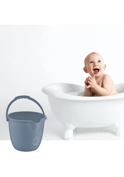 Flosoft Bebek Banyo Kovası, Saplı Oluklu Çok Amaçlı Kova 13 Litre 001