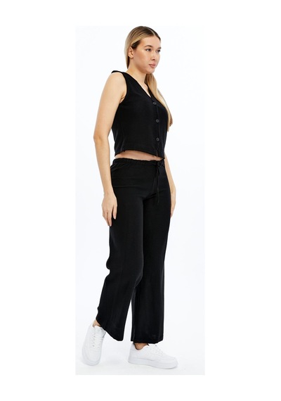 Selectmoda Kadın Kolsuz Triko Takım Siyah