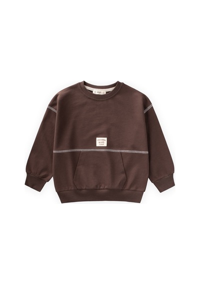 Cigit Karyoka Detaylı Oversize Sweatshirt 2-8 Yaş Kahverengi