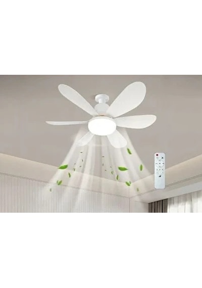 Cata Lodos Tavan Vantilatörlü Led Ampul Fan Led Ampul 3 Renk Kumandalı Yeni Tip