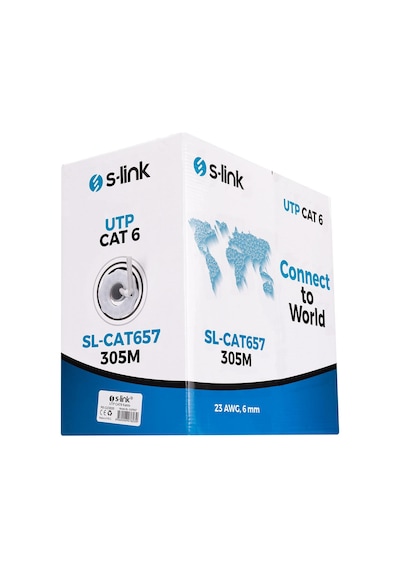 S-Link Sl-Cat657 305M 23Awg Utp Cat6 Kablo