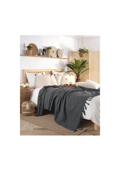 Noble 200x230cm Çift Kişilik Pike Füme - 657656279 Füme - 657656279 Füme