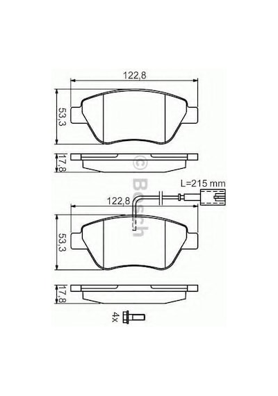 Opel Corsa D Ön Fren Balatası 1.2 Benzinli 2006-2014 Bosch