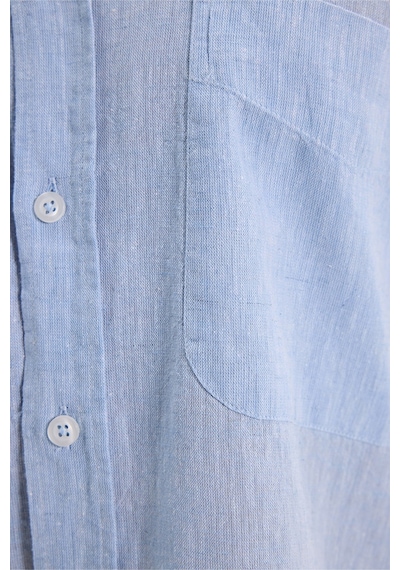 Tudors Erkek Regular Fit Klasik Kesim Oversize Pamuklu Keten Doku Düğmeli Yaka Mavi Gömlek-42585 Tudors Erkek Regular Fit Klasik Kesim Oversize Pamuklu Keten Doku Düğmeli Yaka Mavi Gömlek-42585