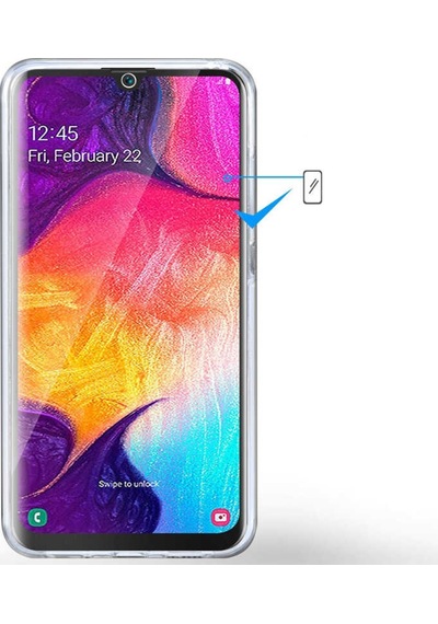 Galaxy A02 Kılıf Zore Enjoy 360 Derece Tam Kaplayan Silikon Kılıf Renksiz