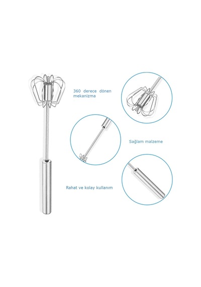 Çelik Basmalı Otomatik Çırpıcı Gri