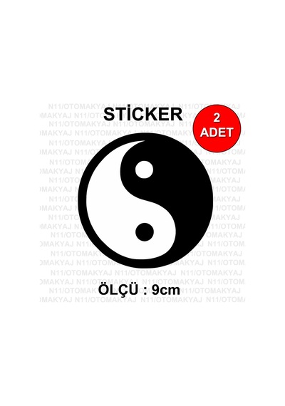Ying Yang - Araba Kask Motosiklet Laptop Taplet Sticker