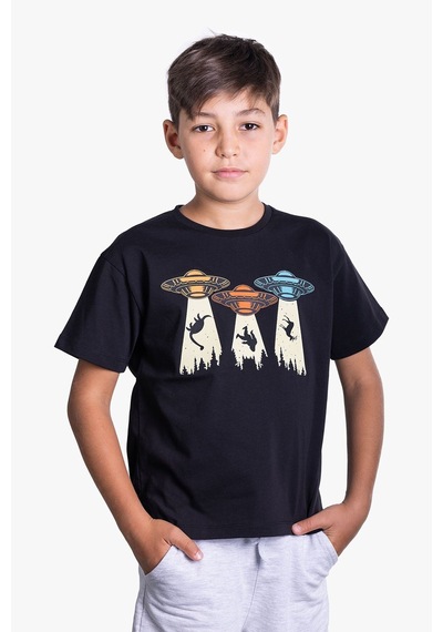 Little's World Space Machine Çocuk Tshirt Siyah