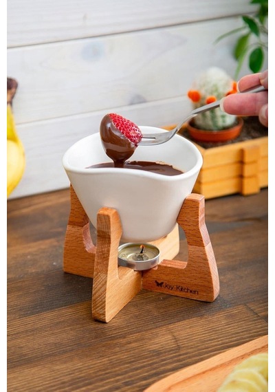 Joy Kitchen Ahşap Standlı Fondü Seti Beyaz Renk Diğer