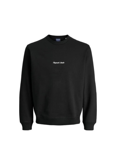 Jack & Jones Jack&jones 12282893 Jornorrebro Emb Sweat Black Erkek Sweatshirt Siyah