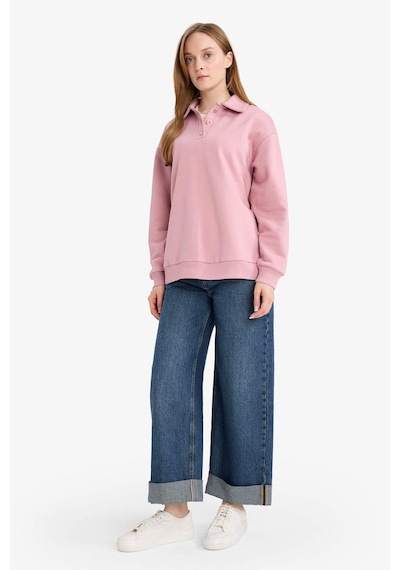 Defacto Regular Fit Polo Yaka İçi Yumuşak Tüylü Kalın Sweatshirt Tunik F3085ax25wnbr277 Bordo-br277 Defacto Regular Fit Polo Yaka İçi Yumuşak Tüylü Kalın Sweatshirt Tunik F3085ax25wnbr277 Bordo-br277