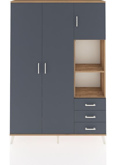 Arges Dolap 5 Raflı 3 Çekmeceli Tek Askılı 132x30x195 Çam-antrasit/antrasit Antrasıt/antrasıt Arges Dolap 5 Raflı 3 Çekmeceli Tek Askılı 132x30x195 Çam-antrasit/antrasit Antrasıt/antrasıt