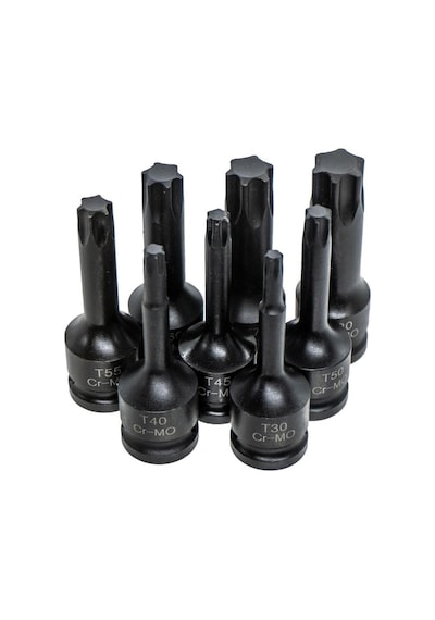 6018 1/2" Havalı Uzun Torx Lokma Takımı 8 Parça