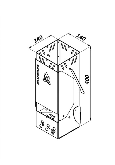 Roket Soba/kamp Ocağı/rocket Stove Gümüş