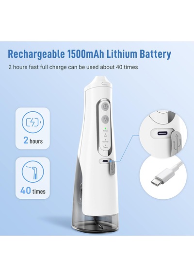 Akülü Su Pensesinde Diş Temizleyici Diş Ağız Sulayıcı Seçimleri Taşınabilir Ve Şarj Edilebilir 310 Ml Su Tan