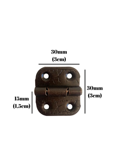 Bronz Tavla Menteşesi Stoplu Mobilya Kutu Menteşesi 4 Adet Bronz En:3cm Boy:3cm