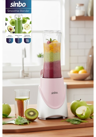 Sinbo SHB-7508 300 W Paslanmaz Çelik Bıçaklı Smoothie Blender