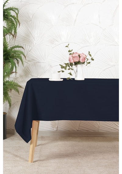 Elart Soft Kadife Masa Örtüsü Dikdörtgen 150x220 Cm Lacivert Lacivert