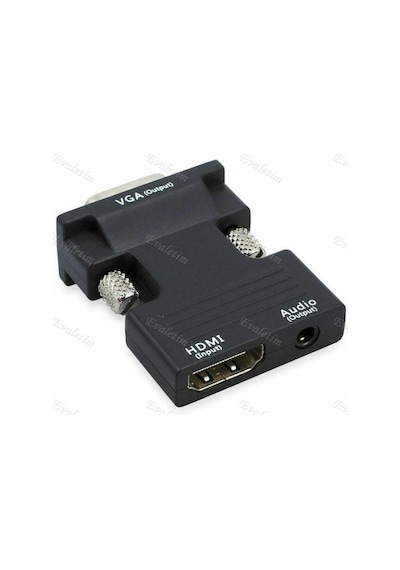 Ses Destekli Hdmı To Vga Çevirici Dönüştürücü 4499A Adaptor Monit