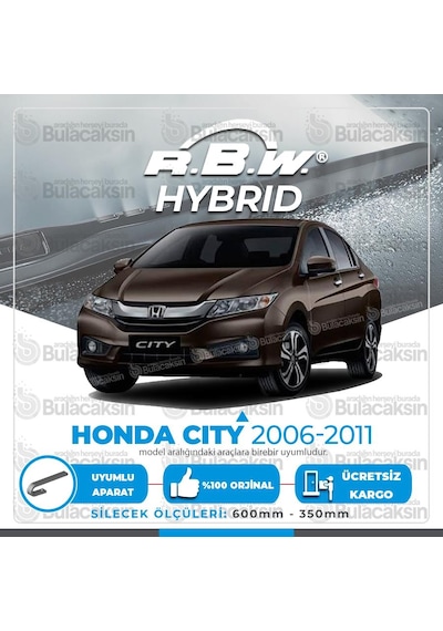 Honda City Ön Silecek Takımı (2006-2011) RBW Hibrit