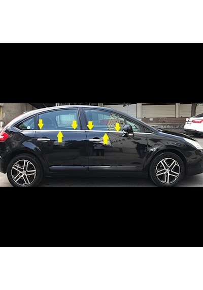 Markadan Citroen C4 Hb Krom Cam Çıtası 2004-2010 8 Parça Paslanma