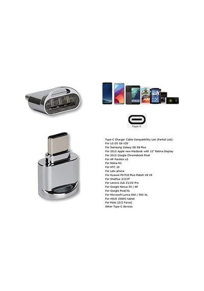 4477 Usb Type-c 3.1 To Micro Sd Tf Hafıza Kart Okuyucu Otg Adaptörü