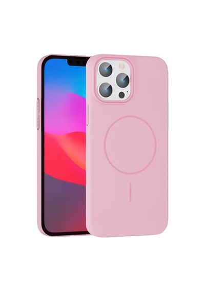 Joko Apple iPhone Uyumlu  15 Pro Max Uyumlu Broş Magsafe Kapak - Pembe