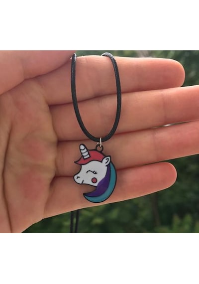 Unicorn Kolye Unisex İpli Kolye Pytkkoly317 Çok Renkli