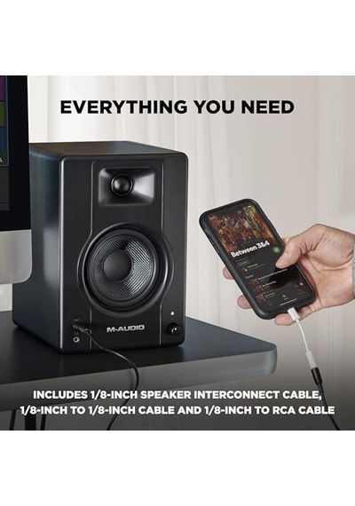 Ayrex M-audıo Bx4-4.5" Stüdyo Monitörleri, Hd Pc Hoparlörleri, Müzik Prodüksiyon Yazılımı İle Kayıt Ve Multimed