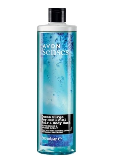 Senses Ocean Surge Nane Ve Deniz Kokulu Saç Ve Vücut İçin Erkek Duş Jeli 500 Ml. Acai Üzümü