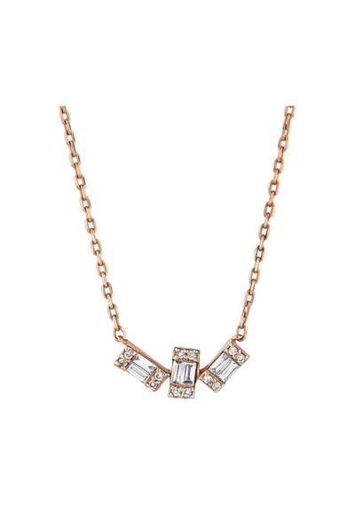 0.15 Karat Baget Pırlanta Kolye 26436931