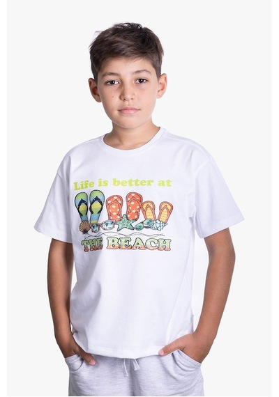 Little's World The Beach Çocuk Tshirt Beyaz