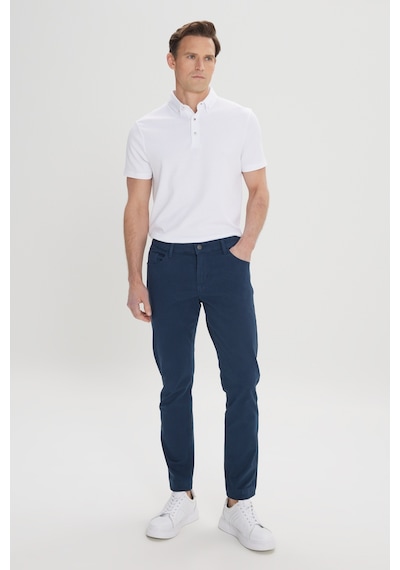 Ac&Co / Altınyıldız Classics Slim Fit Dar Kesim Pamuklu Esnek Chino Erkek Pantolon - Lacivert