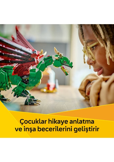 LEGO® Creator 3’ü 1 Arada Orta Çağ Ejderhası 31161 - 9 Yaş ve Üzeri Çocuklar için Yaratıcı Oyuncak Yapım Seti (715 Parça)