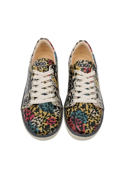 Kadın Vegan Deri Çok Renkli Sneakers - Eternal Swirl Tasarım