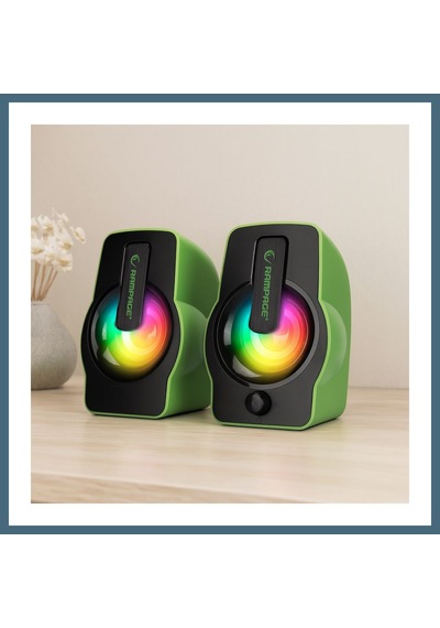 Bezos Rgb Işıklı Usb 2.0 1+1 Multimedya Hoparlör Seti Agc