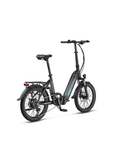 Mosso Kronos Elektrikli Katlanır Bisiklet 390h Hyd 20 Jant 7 Vites Mat Siyah Mavi Çok Renkli