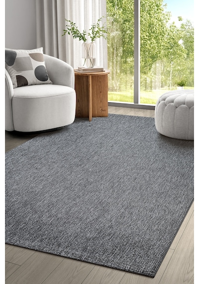 Elit Premium Sisal Jut Halı 1016 - Antrasit Hasır Dokuma Antrasit-krem Krem