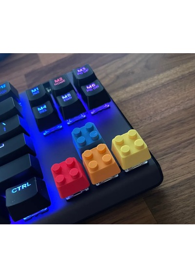 Renkli Blok Tuğla Tasarımlı Klavye Tuş Takımı 4 Lü Set Mekan