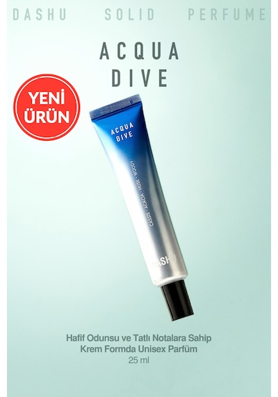 Hafif Odunsu Ve Tatlı Notalara Sahip, Krem Formda Unisex Parfüm Dashu Acqua Dive Solid Perfume Aromatik - Odunsu