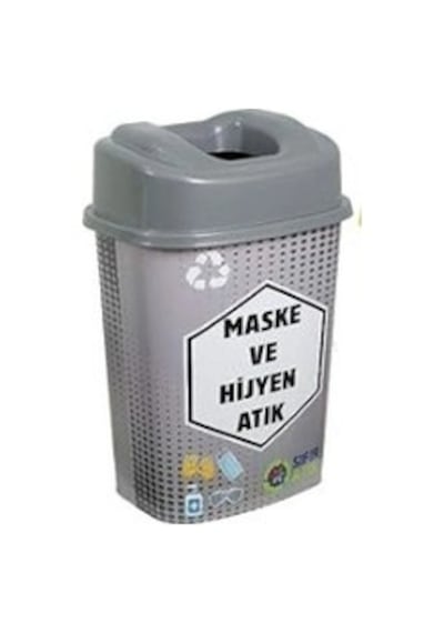 Sıfır Atık Kovası 50 Lt Gri Gri