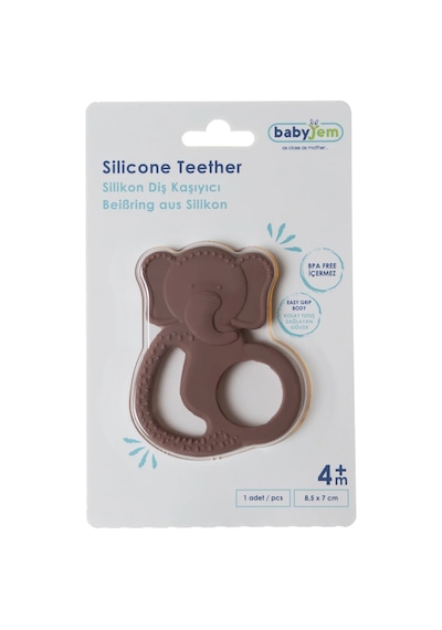 Babyjem Silikon Fil Dişlik 808 Mocca Mocca Çok Renkli
