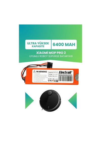 Xiaomi Mop Pro 2 Uyumlu Batarya 6400mah Pil