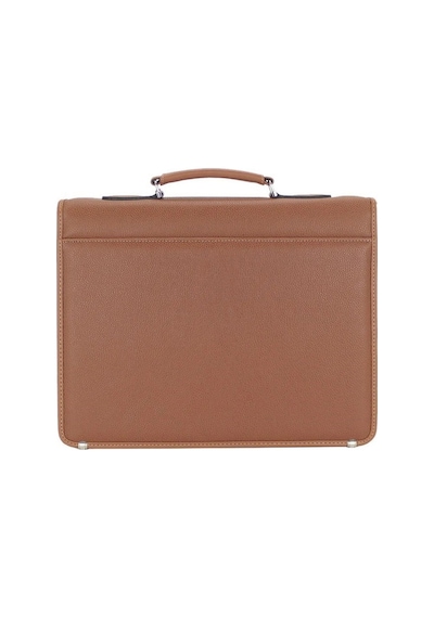 Case Club Notebook Laptop Evrak Çantası 15.6'inç 5 Bölmeli Su Geçirmez Omuz Askılı Taba