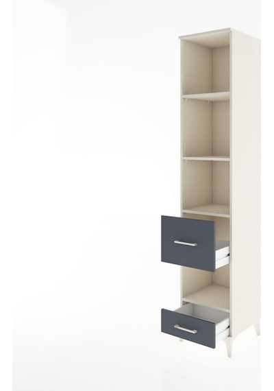 Hyperion Dolap 4 Raflı 2 Çekmeceli 44x44x221 Aytaşı-antrasit Aytaşı