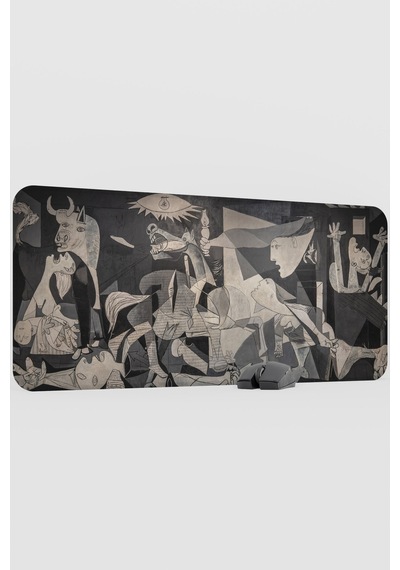 Guernica Tablo Pablo Picasso V2 90x40 Xxl Gaming Kauçuk Kaymaz Taban Mouse Pad Fare Altlığı