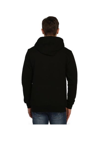 Bant Giyim - Clash Siyah Kapşonlu Erkek Sweatshirt Siyah