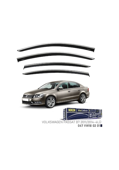 Niken Vw Passat B7 2011-2014 Kromlu Cam Rüzgarlığı 4'lü - Ekolmaks