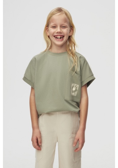 Nk Kids Asimetrik Cepli Kız Çocuk T-shirt 38412 Yeşil