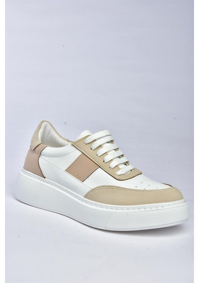 Fox Shoes P274048809 Beyaz/bej Günlük Kadın Spor Ayakkabı Sneakers Beyaz - Bej